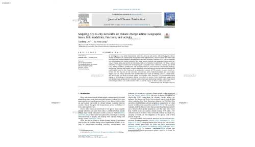 Mapping city-to-city networks for climate change action: Geographic bases, link modalities, functions, and activity